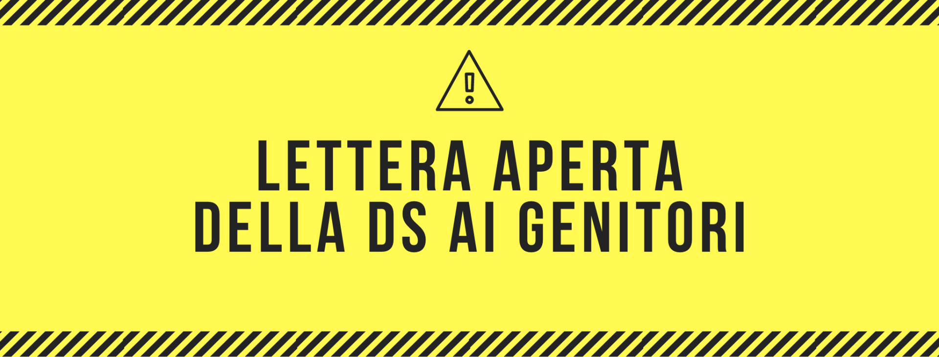 Lettera aperta della DS ai genitori